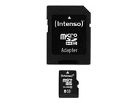 Intenso Class 10 - Carte mémoire flash (adaptateur microSDHC - SD inclus(e)) - 8 Go - Class 10 - micro SDHC