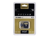 Intenso - Flash memory card (microSDHC to SD adapter included) - 4 GB - microSDHC