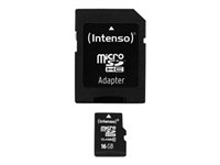 Intenso Class 10 - Carte mémoire flash (adaptateur microSDHC - SD inclus(e)) - 16 Go - Class 10 - micro SDHC