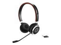 Jabra Evolve 65 MS stereo - Micro-casque - sur-oreille - Bluetooth - sans fil - NFC* - USB - Certifié pour Skype for Business