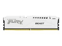 Kingston FURY Beast - DDR5 - module - 16 Go - DIMM 288 broches - 6400 MHz / PC5-51200 - CL32 - 1.4 V - mémoire sans tampon - on-die ECC - blanc