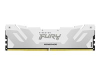 Kingston FURY Renegade - DDR5 - module - 32 Go - DIMM 288 broches - 6400 MT/s / PC5-51200 - CL32 - 1.4 V - mémoire sans tampon - non ECC - blanc, argent