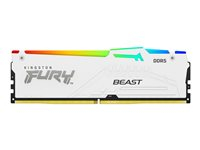 Kingston FURY Beast RGB - DDR5 - module - 16 Go - DIMM 288 broches - 6800 MHz / PC5-54400 - CL34 - 1.4 V - mémoire sans tampon - on-die ECC - blanc