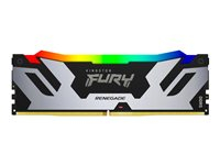 Kingston FURY Renegade RGB - DDR5 - module - 16 Go - DIMM 288 broches - 7600 MT/s / PC5-60800 - CL38 - 1.45 V - mémoire sans tampon - on-die ECC - noir et argent