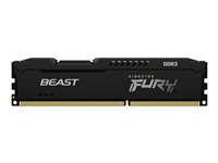 Kingston FURY Beast - DDR3 - kit - 8 Go: 2 x 4 Go - DIMM 240 broches - 1600 MHz / PC3-12800 - CL10 - 1.5 V - mémoire sans tampon - non ECC - noir