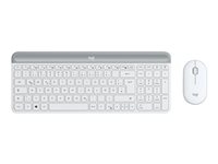 Logitech Slim Wireless Combo MK470 - Keyboard and mouse set - wireless - 2.4 GHz - QWERTZ - German - off-white