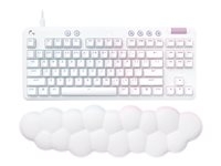 Logitech G713 - Clavier - sans clé - backlit - USB - QWERTY - R.-U. - commutateur : Tactile - blanc