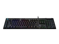 Logitech Gaming G815 - Clavier - rétroéclairé - USB - Pan Nordic - commutateur : GL Clicky - noir