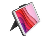 Logitech Combo Touch Detachable Keyboard Case for iPad (10th gen) - Clavier et étui - avec trackpad - rétroéclairé - Apple Smart connector - QWERTY - International US - gris oxford - pour Apple 10.9-inch iPad (10ème génération)