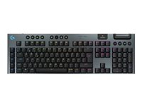Logitech G915 X - Clavier - jeu, LIGHTSPEED - full size - backlit - sans fil - Bluetooth, 2.4 GHz, USB-C - noir