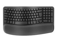 Logitech Ergo Series - Clavier - sans fil - 2.4 GHz, Bluetooth LE - QWERTZ - Tchèque - graphite