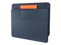 Logitech Rugged Combo 3 Touch for Education - Keyboard and folio case - with trackpad - Apple Smart connector - QWERTY - Pan Nordic - academic - for Apple 10.2-inch iPad (7th generation, 8th generation, 9th generation)