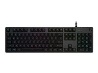 Logitech Gaming G512 - Clavier - backlit - USB - International US - commutateur : GX Blue - carbone