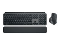 Logitech MX Keys S Combo - Keyboard and mouse set - backlit - wireless - Bluetooth LE - QWERTZ - Swiss - key switch: Scissor-Key - graphite - with Palm Rest