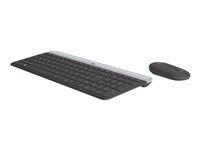 Logitech Slim Wireless Combo MK470 - Keyboard and mouse set - wireless - 2.4 GHz - QWERTZ - German - graphite