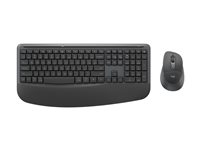 Logitech Signature Comfort Plus Combo MK880 for Business - Keyboard and mouse set - full size - with LED battery level indicator - wireless - USB-C, Bluetooth LE - QWERTZ - German - graphite