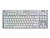Logitech Gaming G915 TKL - Clavier - backlit - sans fil - USB, Bluetooth, 2.4 GHz - QWERTY - R.-U. - commutateur : GL Tactile - blanc