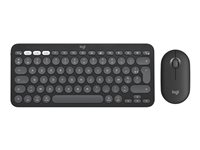 Logitech Pebble 2 Combo for Mac - Keyboard and mouse set - wireless - Bluetooth LE - QWERTZ - German - tonal graphite