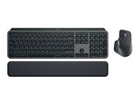 Logitech MX Keys S Combo - Keyboard and mouse set - backlit - wireless - Bluetooth LE - QWERTY - Portuguese - key switch: Scissor-Key - graphite - with Palm Rest