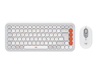 Logitech POP Icon Combo - Toetsenbord en muis set - draadloos - Bluetooth LE - QWERTZ - Duits - gebroken wit, oranje