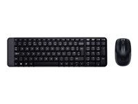 Ensemble sans fil Logitech MK220 - Ensemble clavier et souris - sans fil - 2.4 GHz - Italien - gris foncé