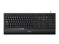 Logitech Illuminated K740 - Clavier - rétroéclairé - USB - Français - orange, noir classique