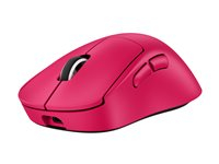 Logitech G PRO X SUPERLIGHT 2 DEX - Mouse - ergonomic - gaming - right-handed - optical - 5 buttons - wireless, wired - 2.4 GHz, USB - pink