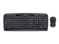 Ensemble sans fil Logitech MK330 - Ensemble clavier et souris - sans fil - 2.4 GHz - International US - noir