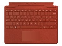 Microsoft Surface Pro Signature Keyboard - Clavier - avec pavé tactile, accéléromètre, plateau de rangement et de chargement du Surface Slim Pen 2 - QWERTZ - Suisse - rouge coquelicot - pour Surface Pro 8, Pro X