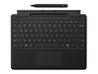 Microsoft Clavier Signature pour Surface Pro - Clavier - avec trackpad, accéléromètre, plateau de rangement et de chargement du Surface Slim Pen 2 - QWERTY - Espagnol - noir - avec Slim Pen 2 - pour Microsoft Surface Pro 8, Pro 8 for Business, Pro 9, Pro 9 for Business, Pro 10 for Business, Pro (11th Edition), Pro for Business (11th Edition)
