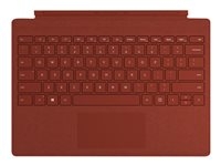 Microsoft Surface Pro Signature Type Cover - Clavier - avec trackpad - rétroéclairé - AZERTY - Français - rouge coquelicot - pour Surface Pro (Mi-2017), Pro 3, Pro 4, Pro 6, Pro 7