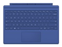 Microsoft Surface Pro 4 Type Cover - Clavier - avec trackpad, accéléromètre - rétroéclairé - QWERTY - bleu - pour Surface Pro 3, Pro 4