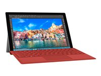 Microsoft Surface Pro 4 Type Cover - Clavier - avec trackpad, accéléromètre - rétroéclairé - AZERTY - Français - rouge - pour Surface Pro 3, Pro 4