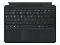 Microsoft Surface Pro Signature Keyboard with Fingerprint Reader - Clavier - avec pavé tactile, accéléromètre, plateau de rangement et de chargement du Surface Slim Pen 2 - QWERTZ - Suisse - noir - pour Surface Pro 8, Pro X