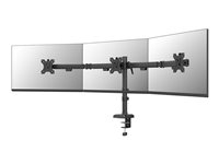 Neomounts DS60-600BL3 - Kit de montage (bras pour moniteur, serre-joint) - pleine action - pour 3 moniteurs - acier - noir - Taille d'écran : 10"-27" - montrable sur bureau