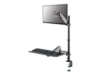 Neomounts DS90-325BL1 - Kit de montage (bras à mouvement libre) - poste de travail assis-debout - pour écran LCD/équipement PC - acier - noir - Taille d'écran : 17"-32" - pinces montables, oeillet, montrable sur bureau