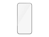 PanzerGlass - Schermbeschermer voor mobiele telefoon - ultrabrede pasvorm - glas - framekleur zwart - voor Apple iPhone 15 Plus, 16 Plus