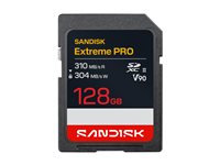 SanDisk Extreme PRO - Carte mémoire flash - 128 Go - Video Class V90 / UHS-II - SDXC UHS-II