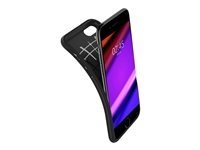 Spigen Rugged Armor - Coque de protection pour téléphone portable - fibre de carbone, polyuréthanne thermoplastique (TPU) - noir - pour Apple iPhone SE (2nd generation)