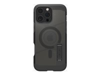 Spigen Tough Armor AI MagFit - Coque de protection pour téléphone portable - MagFit - compatibilité avec MagSafe - polyuréthanne thermoplastique (TPU), mousse à impact, polycarbonate (PC) - noir givré - pour Apple iPhone 16 Pro Max