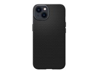 Spigen Liquid Air - Achterzijde behuizing voor mobiele telefoon - thermoplastic polyurethaan (TPU) - matzwart - voor Apple iPhone 13 mini