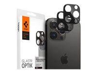 Spigen GLAS.tR Optik - Protecteur d'objectif pour téléphone portable - verre - couleur de cadre noir (pack de 2) - pour Apple iPhone 14 Pro, 14 Pro Max