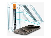 Spigen GLAS.tR EZ Fit - Protection d'écran pour téléphone portable - capteur protégé - verre - transparent - pour Apple iPhone 15 Pro