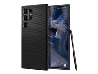 Spigen Liquid Air - Coque de protection pour téléphone portable - polyuréthane thermoplastique souple (TPU) - noir mat - pour Samsung Galaxy S23 Ultra