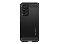 Spigen Rugged Armor - Back cover for mobile phone - thermoplastic polyurethane (TPU) - matte black - for Samsung Galaxy A53 5G