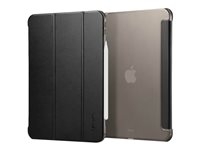 Spigen Smart Fold - Flip cover voor tablet - polycarbonaat, polyurethaan leer - zwart - 10.9" - voor Apple 10.9-inch iPad