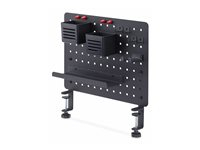 Startech Clamp-On Pegboard with Accessories, 16.5 x 12.5in (42 x 32cm), Steel Pegboard, Desktop Storage Organizer, Desk Mount Peg Board, Black - Mounting component (pegboard panel) - clamp-on - steel - black - desk-mountable