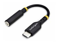 StarTech.com USB-C Audio Adapter to 3.5mm TRRS Jack, Headphone Aux Dongle - Adapter USB-C naar koptelefoonstekker - USB-C male naar 4-polige ministekker female - 12.7 cm - zwart