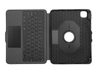 Targus Versavu - Clavier et étui - avec trackpad - rétroéclairé - sans fil - Bluetooth 5.0 - QWERTY - R.-U. - noir