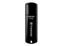 Transcend JetFlash 350 - Clé USB - 4 Go - USB 2.0 - noir